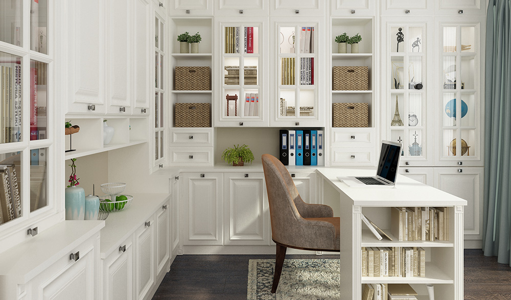 全鋁書柜-03（風格：現代；顏色：暖白）